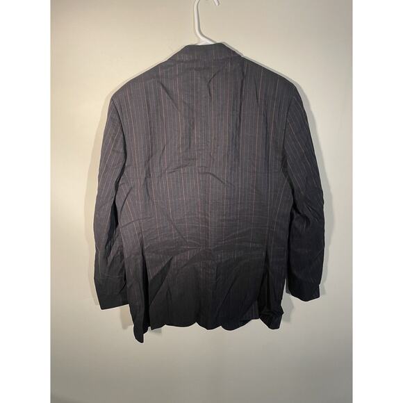 Etro Milano Men Blue Pinstripe Wool Blend Sport Coat Blazer Jacket US 44L EU 54L - Picture 6 of 16